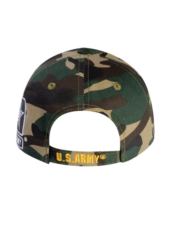 A03ARM01-US ARMY LOGO LICENSED EMBROIDERED MILITARY CAP CAMO