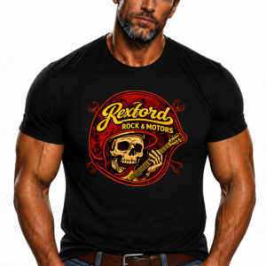 New! TRICOU REXFORD ROCK & MOTORS. Marimi pana la 4XL. 100% Bumbac Cod RM5
