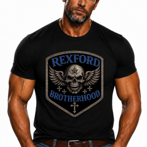 New! TRICOU REXFORD ROCK & MOTORS. Marimi pana la 4XL. 100% Bumbac Cod RM2