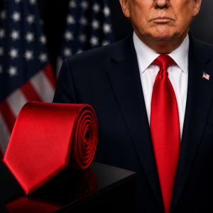 New! Cravată Premium Rosie Simpla. Eleganță fără compromis. Trump Style