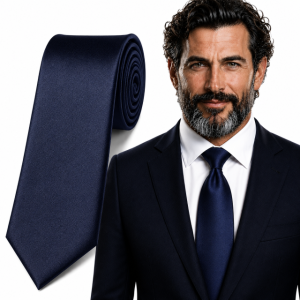 New! Cravată Premium Bleumarin Simpla. Eleganță fără compromis. Executive Style