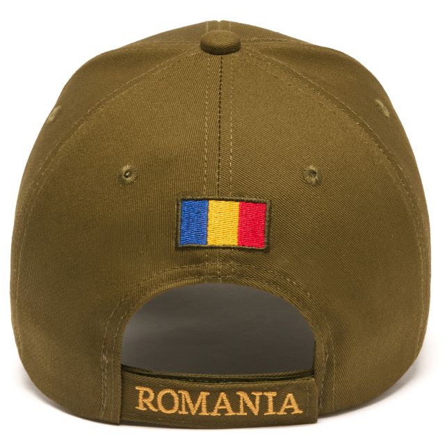 FULL SIZE Rexford August 20260019 Sapca STEMA ROMÂNIEI – HERITAGE by REXFORD®. Army Green. Marime 58. Reglabila. Tricolor Brodat - imagine 2