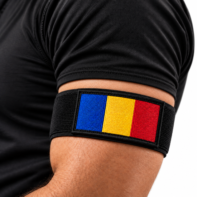 ChatGPT Image 24 sept. 2026, 20_25_28 Banderola pentru brat cu TRICOLOR BRODAT - imagine 3